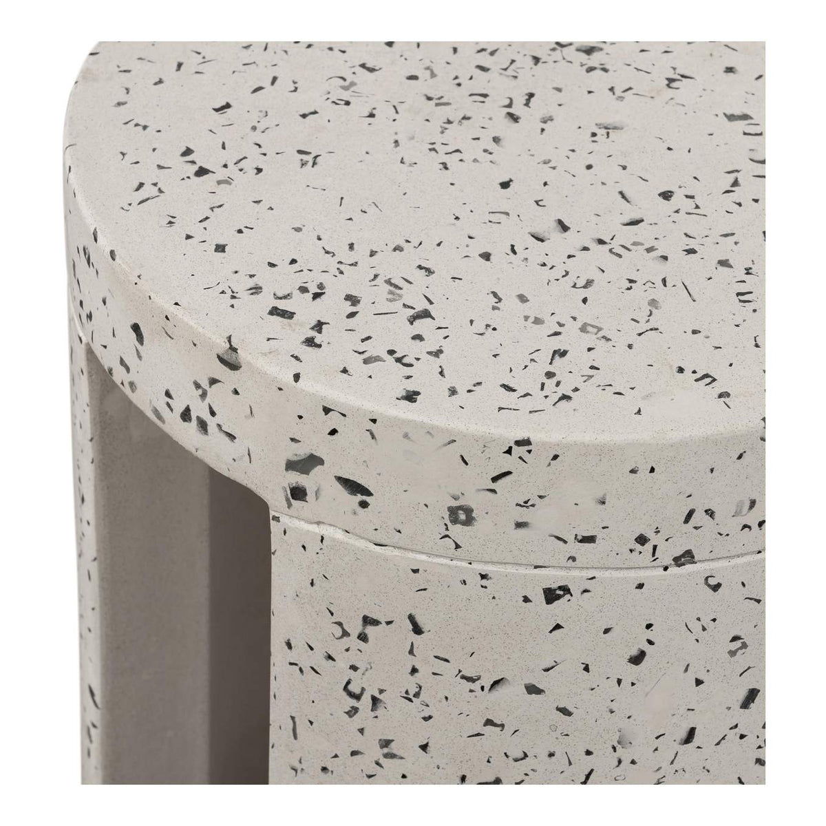 JK-1003-29 Lyon Outdoor Stool White Terrazzo