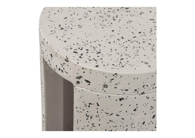 JK-1003-29 Lyon Outdoor Stool White Terrazzo