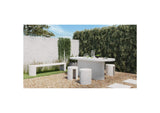 JK-1003-29 Lyon Outdoor Stool White Terrazzo