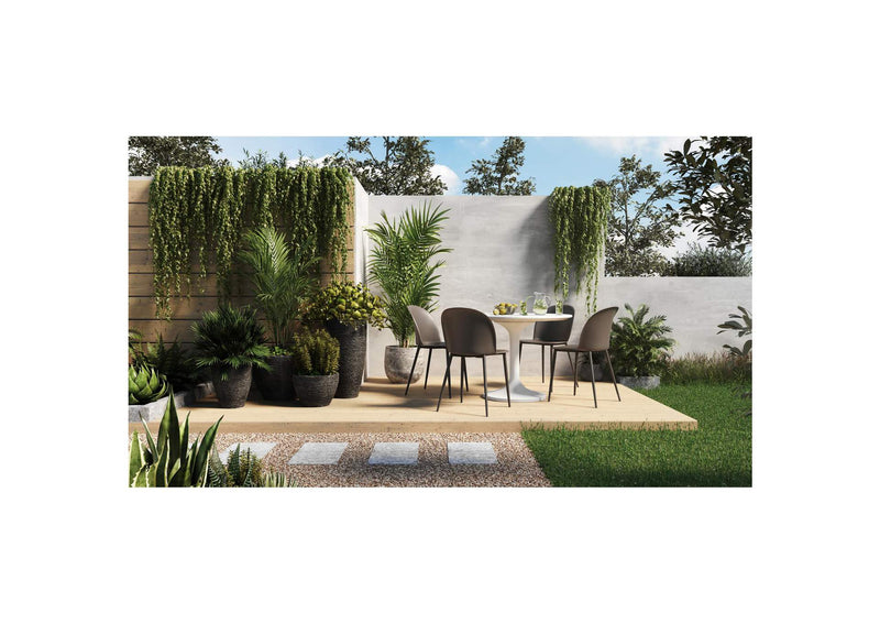 JK-1004-29-0 Tuli Outdoor Cafe Table White Terrazzo