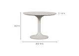 JK-1004-29-0 Tuli Outdoor Cafe Table White Terrazzo