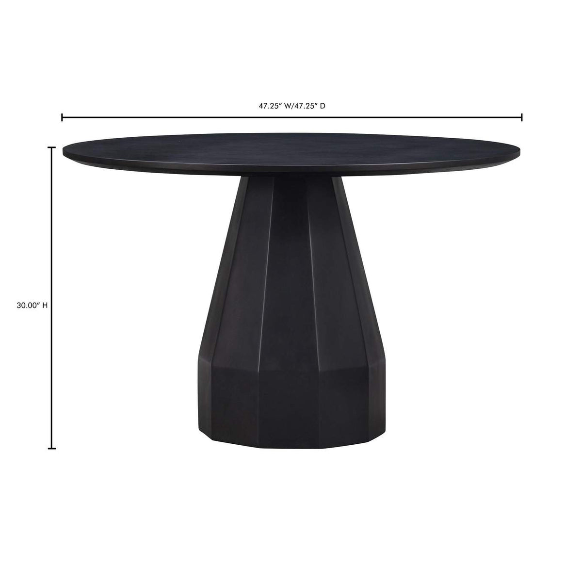 JK-1010-02-0 Templo Outdoor Dining Table Black