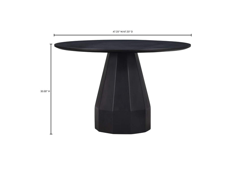 JK-1010-02-0 Templo Outdoor Dining Table Black