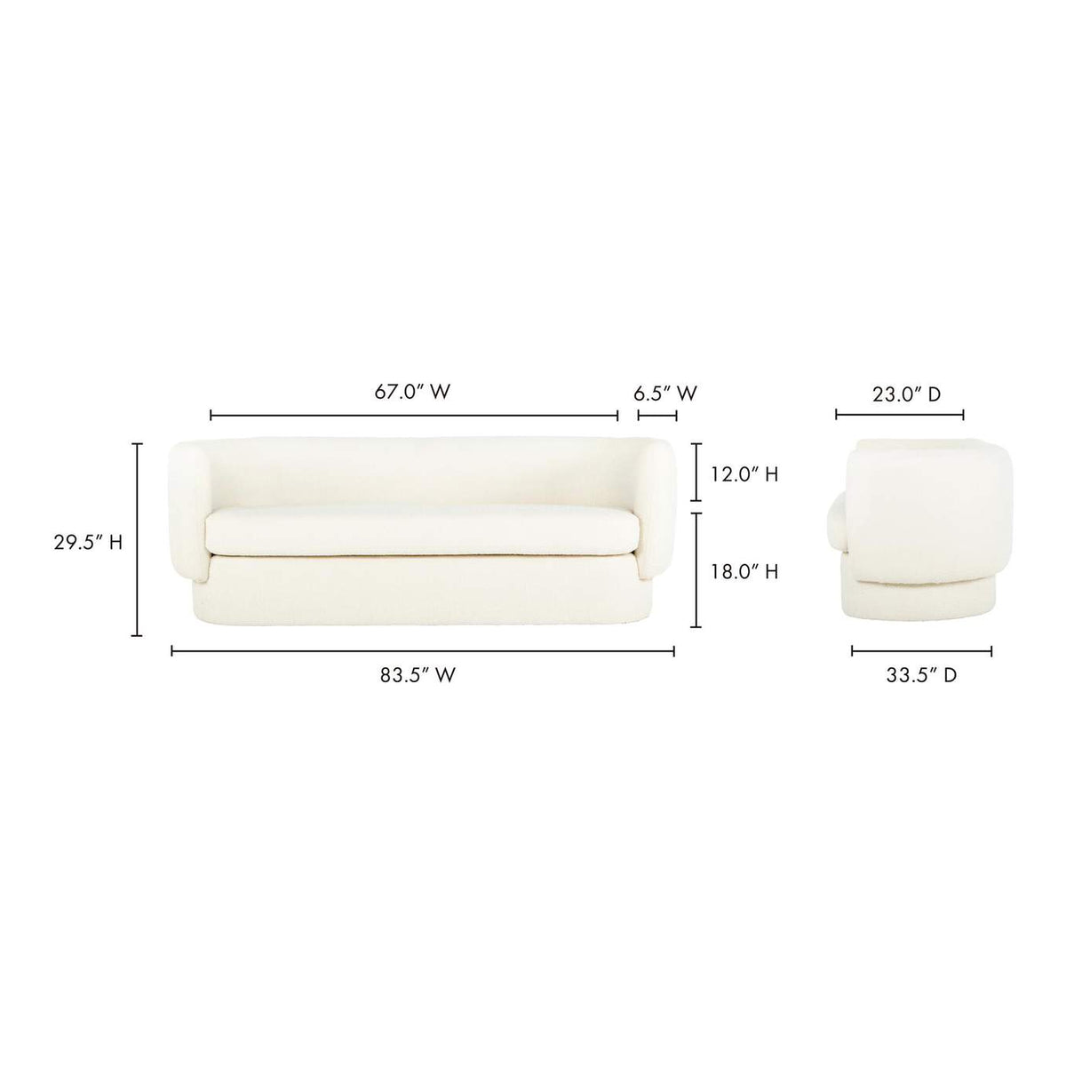 JM-1001-18 Koba Sofa Maya White