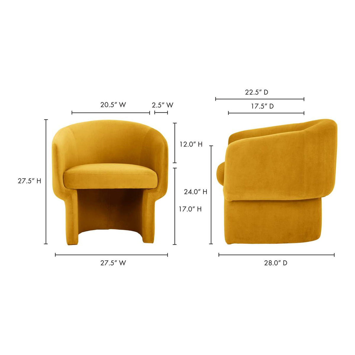 JM-1005-09 Franco Chair Mustard