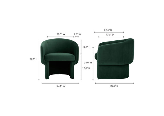 JM-1005-27 Franco Chair Dark Green