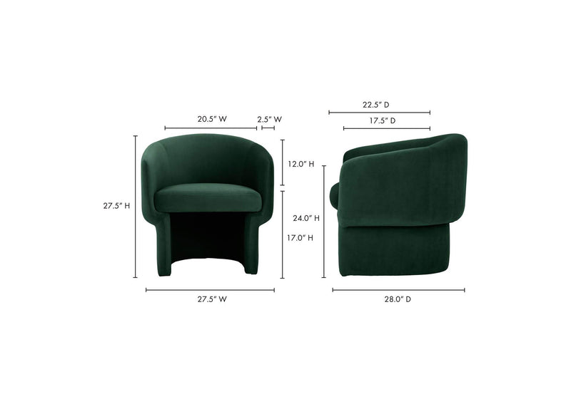 JM-1005-27 Franco Chair Dark Green