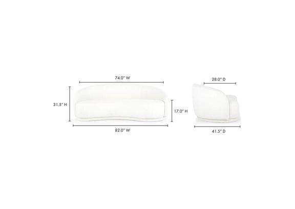 JM-1009-05 Excelsior Sofa Cream