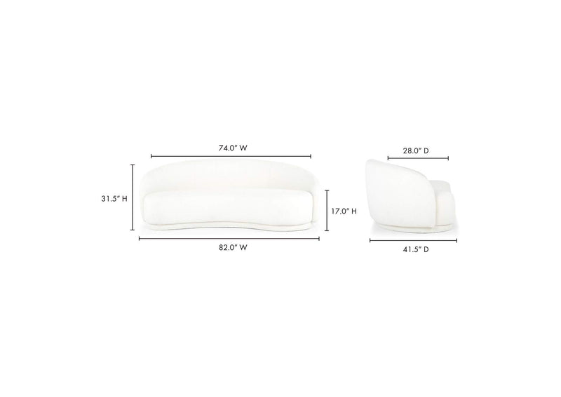 JM-1009-05 Excelsior Sofa Cream