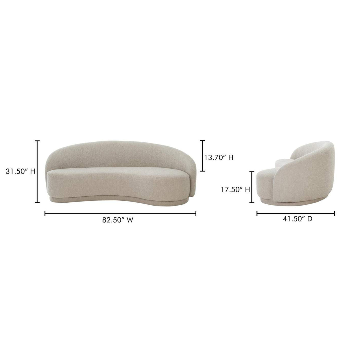 JM-1009-34 Excelsior Sofa Shiitake Beige