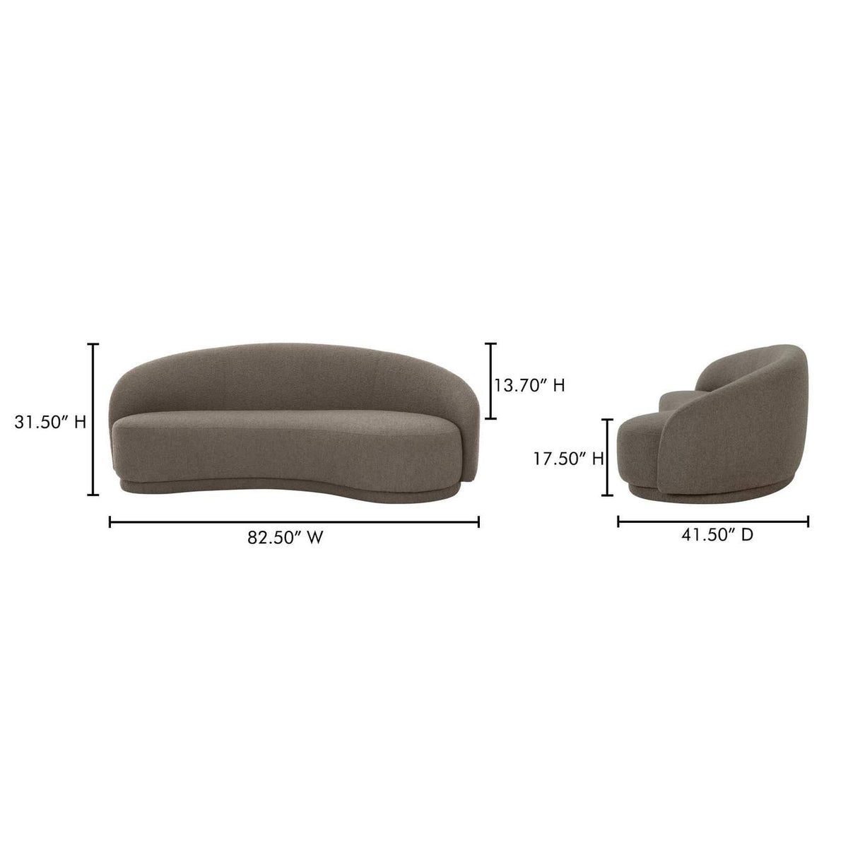 JM-1009-39 Excelsior Sofa Warm Taupe