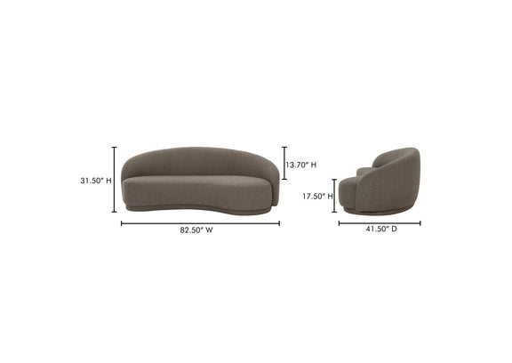 JM-1009-39 Excelsior Sofa Warm Taupe