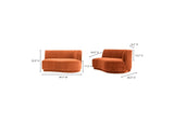 JM-1016-06 Yoon Chaise Right Fired Rust