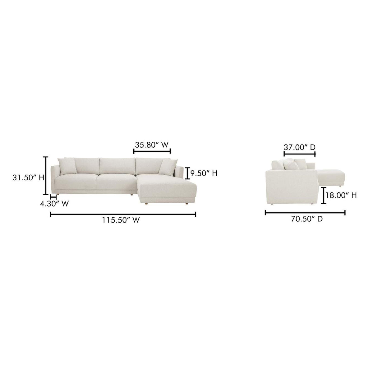 JM-1027-05-R-0 Bryn Sectional Right Oyster