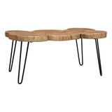 Joss Natural Acacia One of a Kind Live Edge Rectangle Cocktail Table w/ Black Hairpin Legs