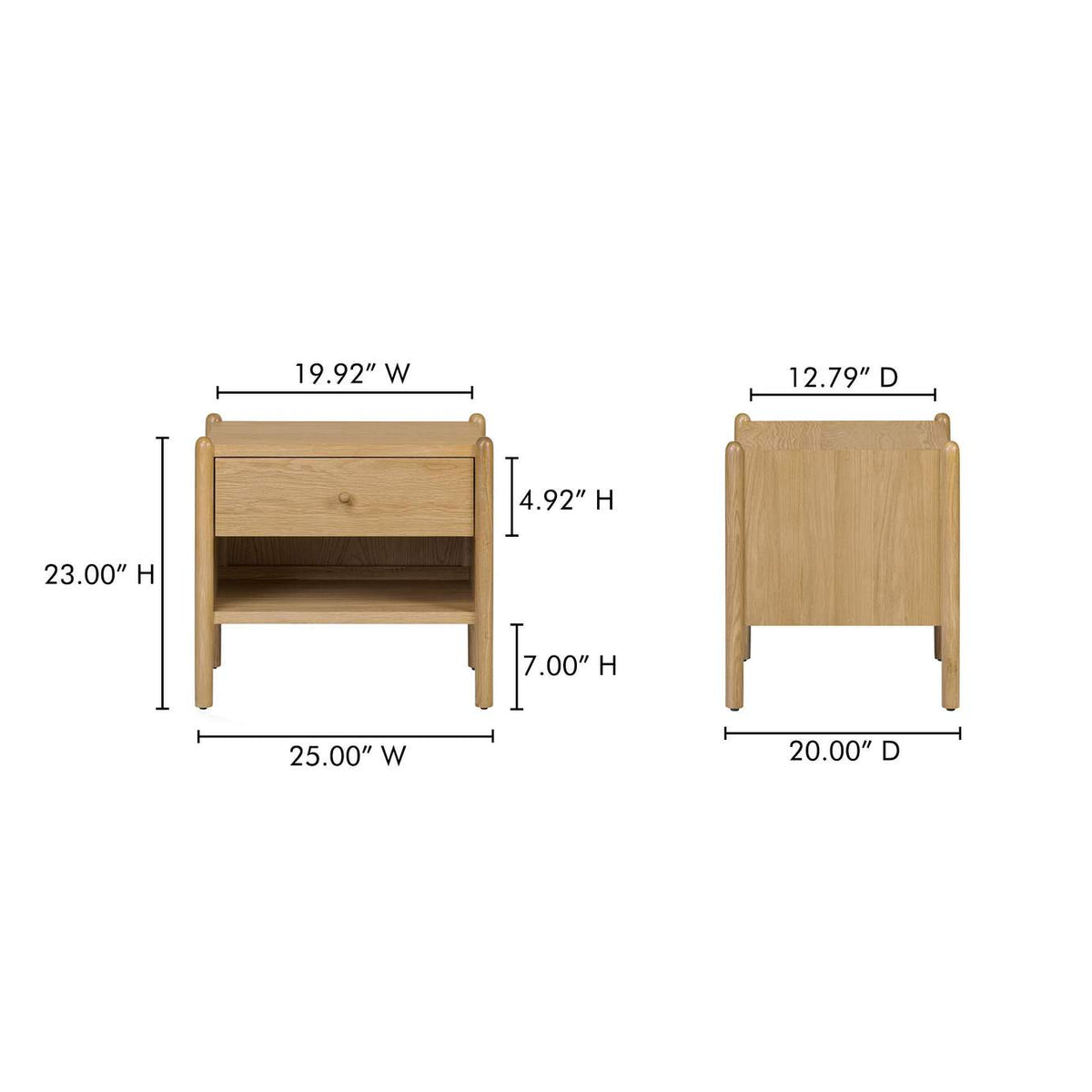 JU-1001-24 Billy Nightstand Natural