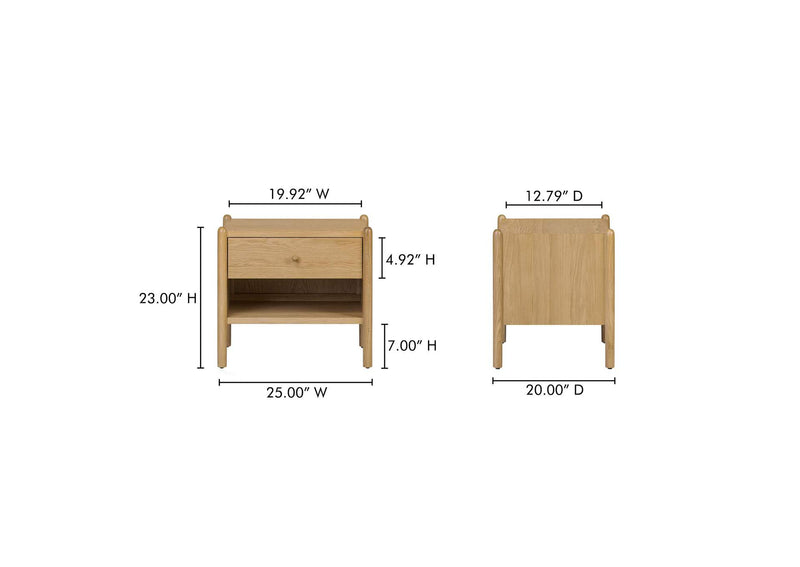 JU-1001-24 Billy Nightstand Natural