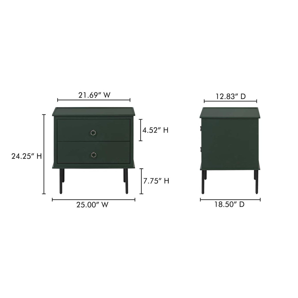 JU-1006-27 Reagan Nightstand Deep Green