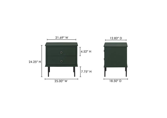 JU-1006-27 Reagan Nightstand Deep Green