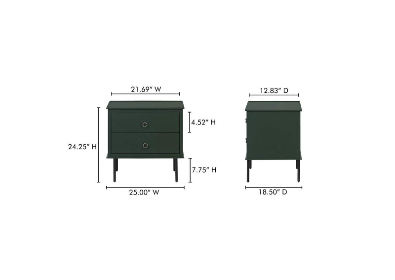 JU-1006-27 Reagan Nightstand Deep Green
