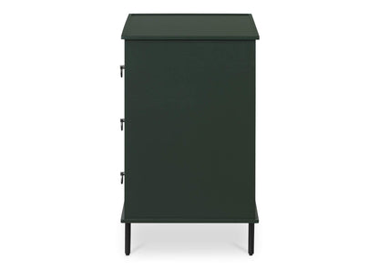 JU-1007-27 Reagan 3 Drawer Nightstand Deep Green
