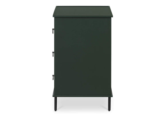 JU-1007-27 Reagan 3 Drawer Nightstand Deep Green