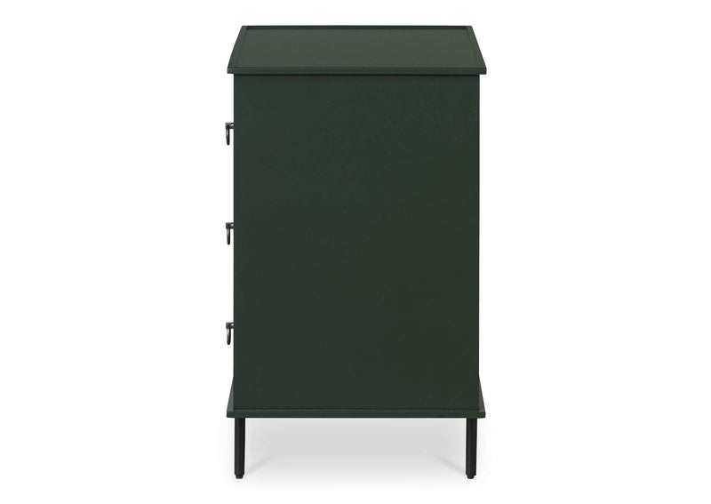 JU-1007-27 Reagan 3 Drawer Nightstand Deep Green
