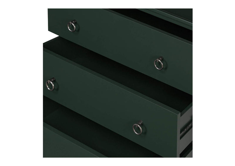 JU-1007-27 Reagan 3 Drawer Nightstand Deep Green