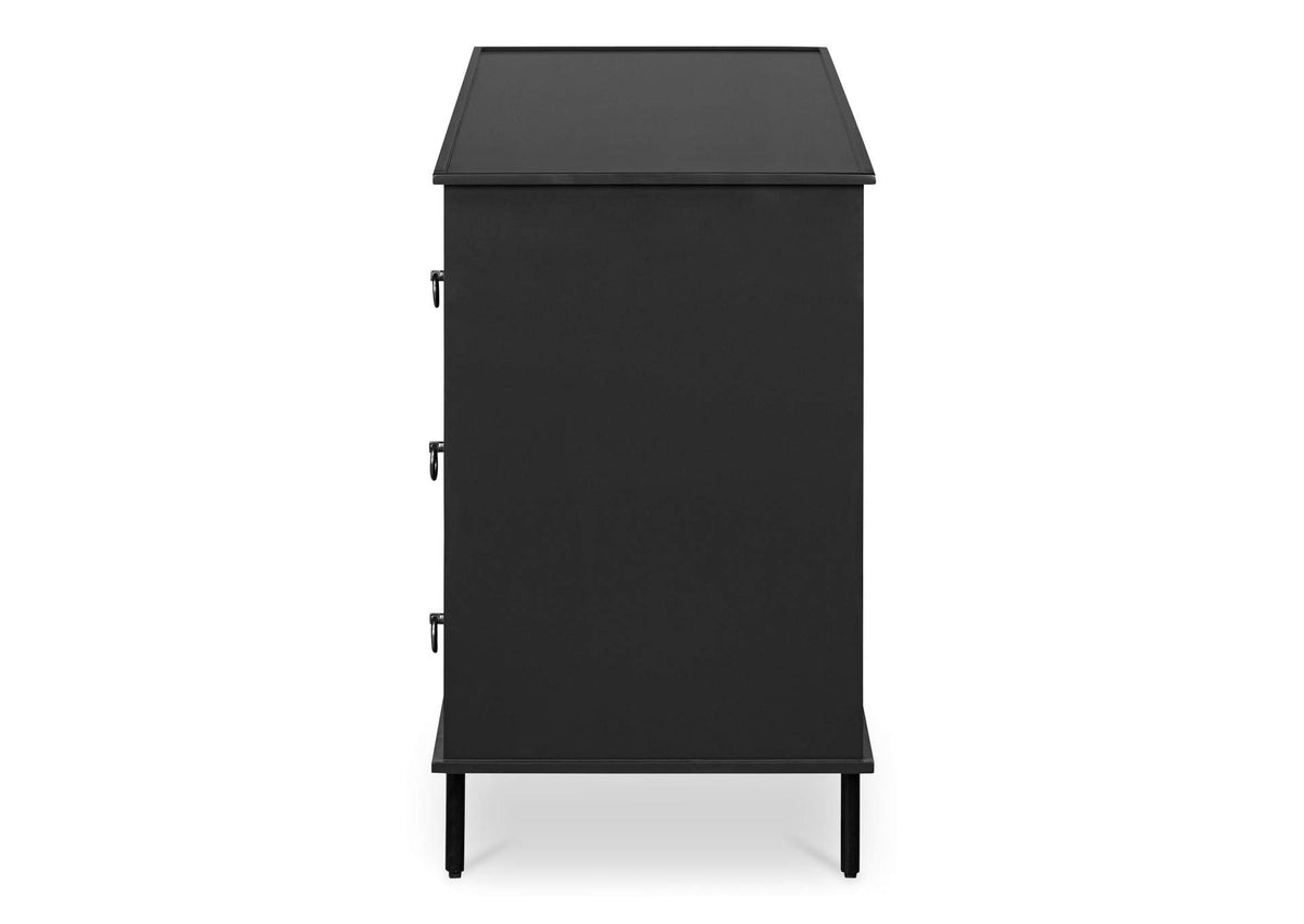 JU-1008-02 Reagan 6 Drawer Dresser Black