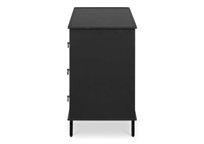 JU-1008-02 Reagan 6 Drawer Dresser Black