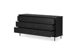 JU-1008-02 Reagan 6 Drawer Dresser Black