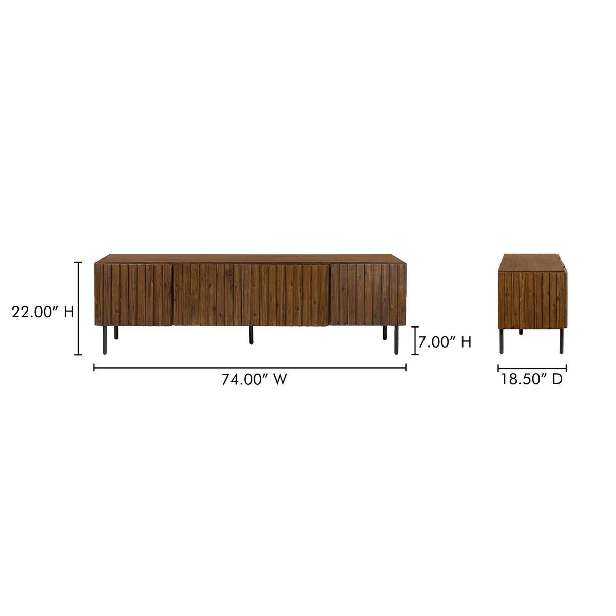 JU-1011-03 Lincoln Media Cabinet Brown