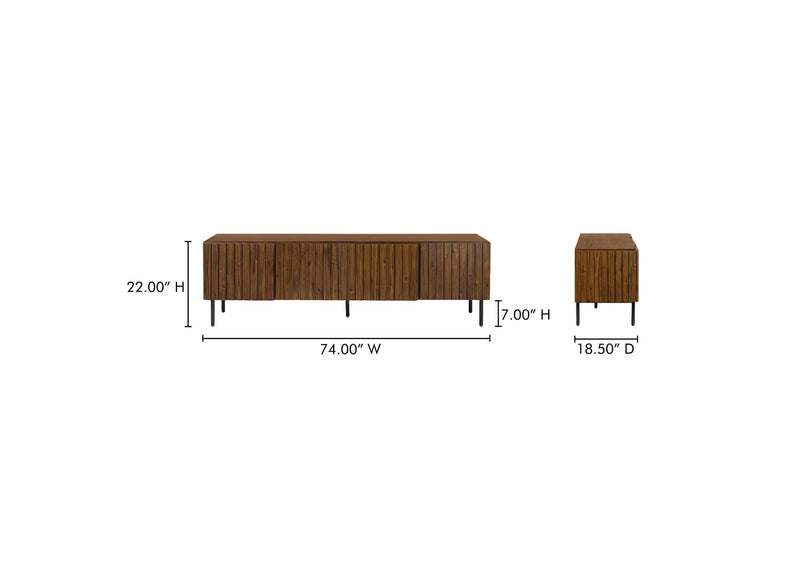 JU-1011-03 Lincoln Media Cabinet Brown