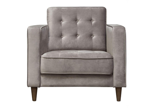 Juniper Tufted Chair in Champagne Grey Velvet by Diamond Sofa