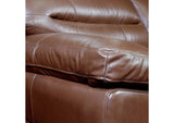 SU-JH86-301SP Sunset Trading Jayson 89" Wide Top Grain Leather Sofa | Chestnut Brown