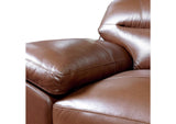 SU-JH86-301SP Sunset Trading Jayson 89" Wide Top Grain Leather Sofa | Chestnut Brown