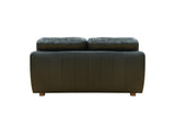 SU-JH80-200SP Sunset Trading Jayson 73" Wide Top Grain Leather Loveseat | Black