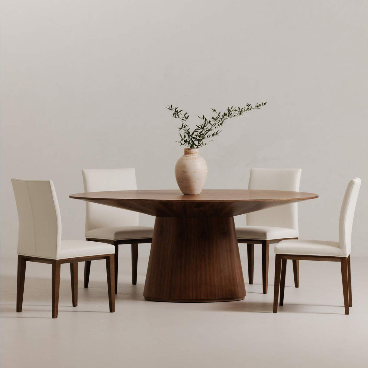 KC-1007-03-0 Otago Oval Dining Table Walnut Brown
