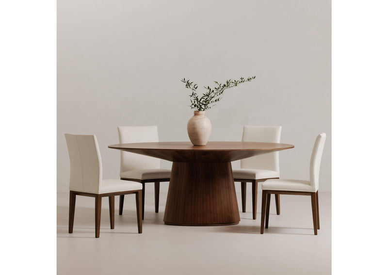 KC-1007-03-0 Otago Oval Dining Table Walnut Brown