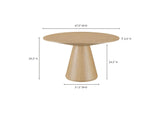 KC-1028-24-0 Otago 47In Round Dining Table Oak