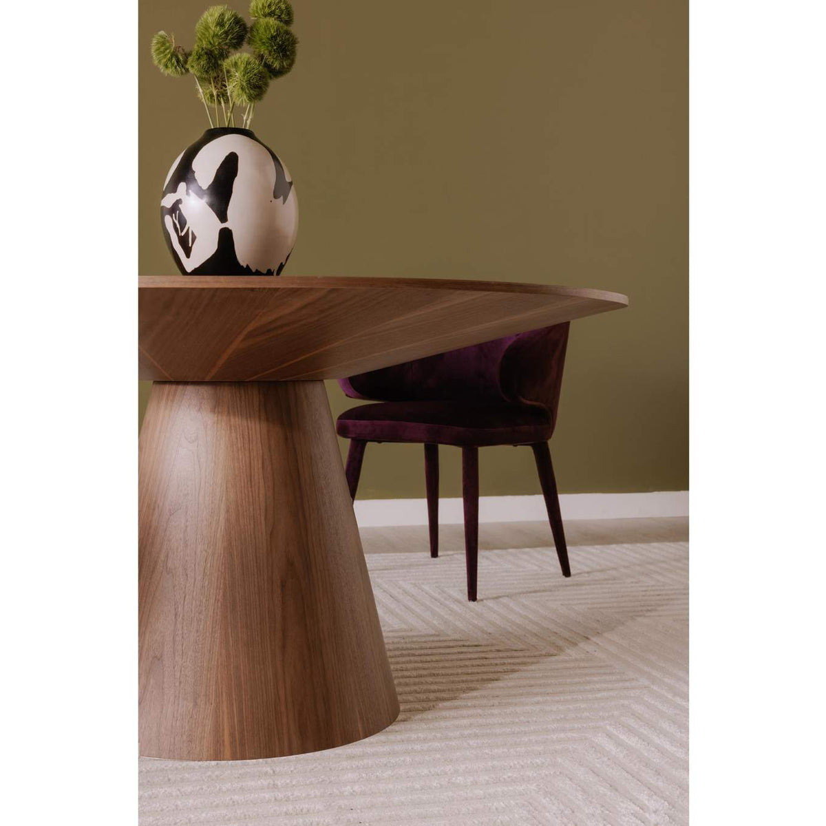 KC-1029-03-0 Otago Round 54In Dining Table Walnut Brown