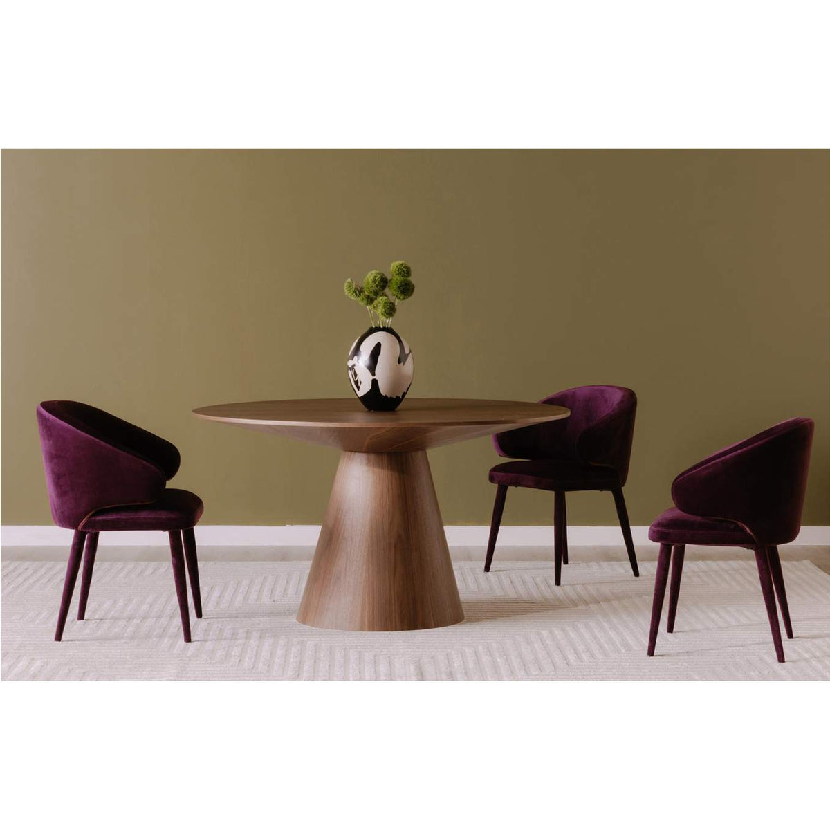 KC-1029-03-0 Otago Round 54In Dining Table Walnut Brown