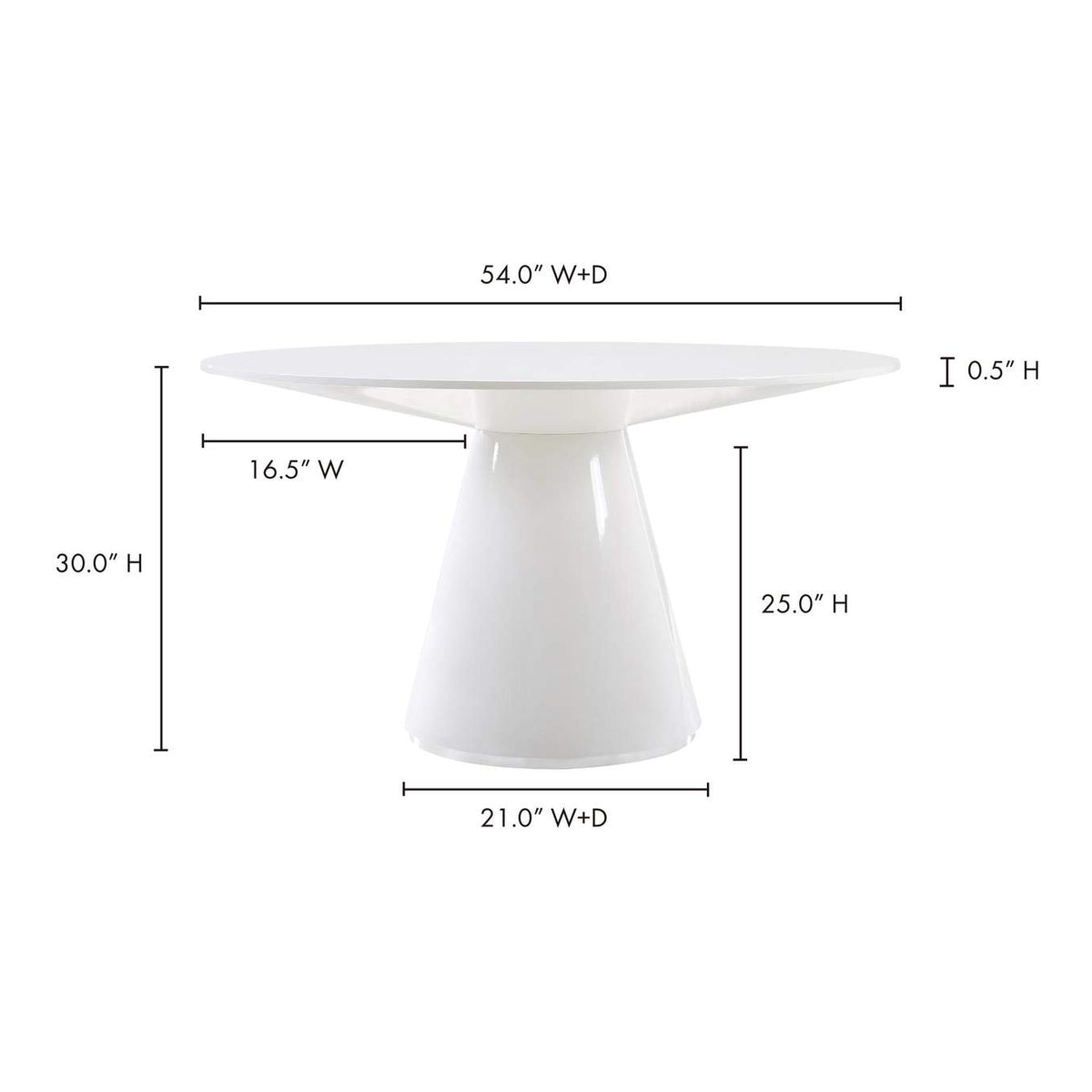 KC-1029-18-0 Otago Round 54In Dining Table