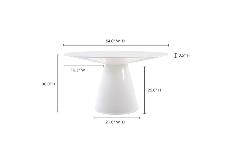 KC-1029-18-0 Otago Round 54In Dining Table