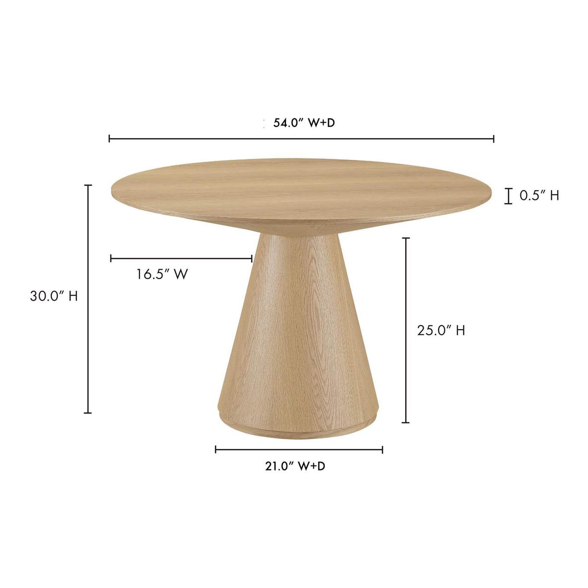 KC-1029-24-0 Otago Round 54In Dining Table