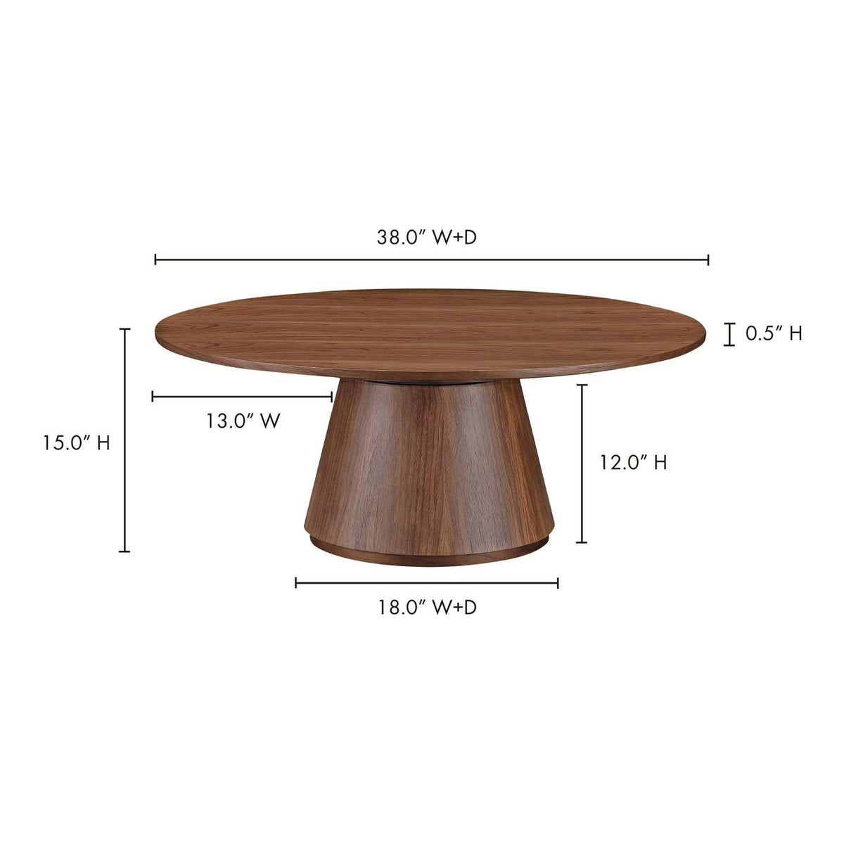 KC-1030-03-0 Otago Coffee Table Walnut Brown