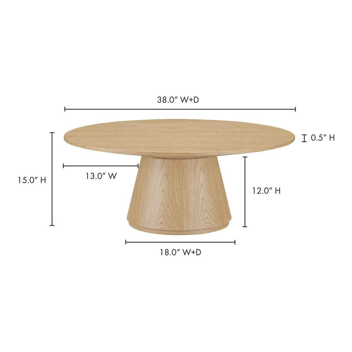 KC-1030-24-0 Otago Coffee Table Natural Oak