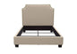 Kingston Queen Bed With Nail Head Accent - Desert Sand Linen