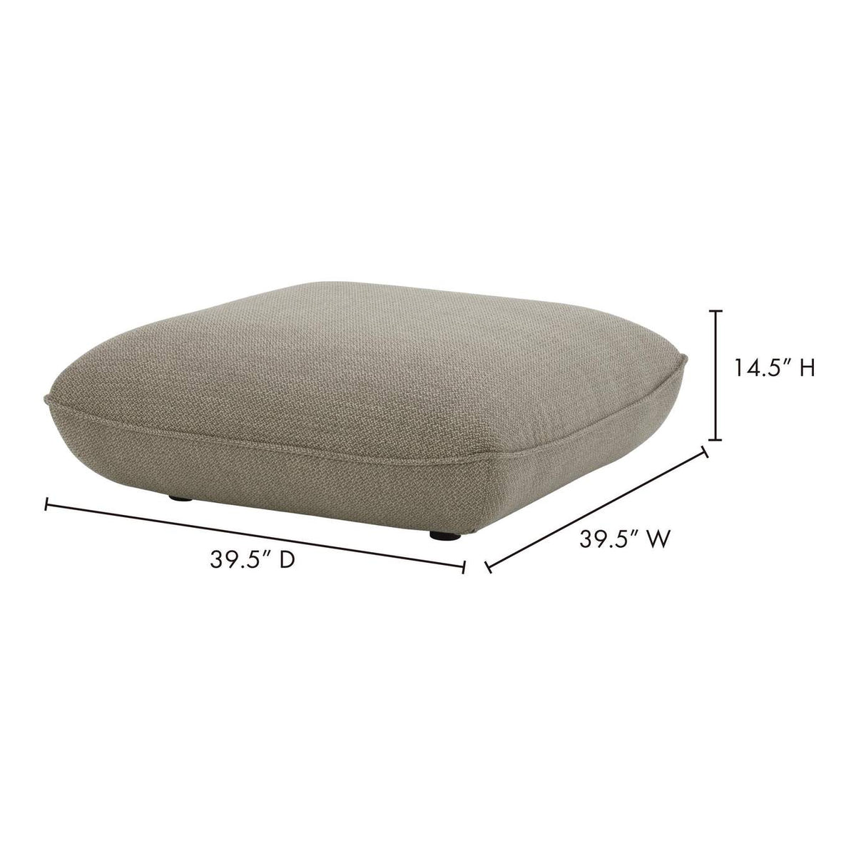 KQ-1014-15 Zeppelin Ottoman Speckled Pumie