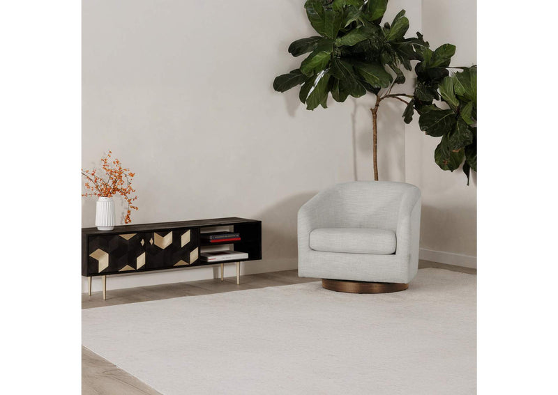 KQ-1015-05-USA Oscy Swivel Chair Splashed White